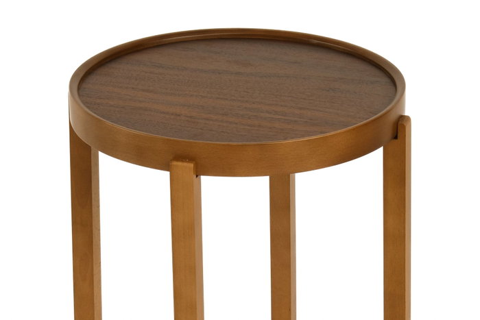 Hanah Home Milas 3 - Walnut v2 Juego de Mesas Apilables de 3 Piezas Nogal